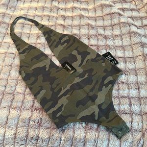 NWT Express camo knit bodysuit